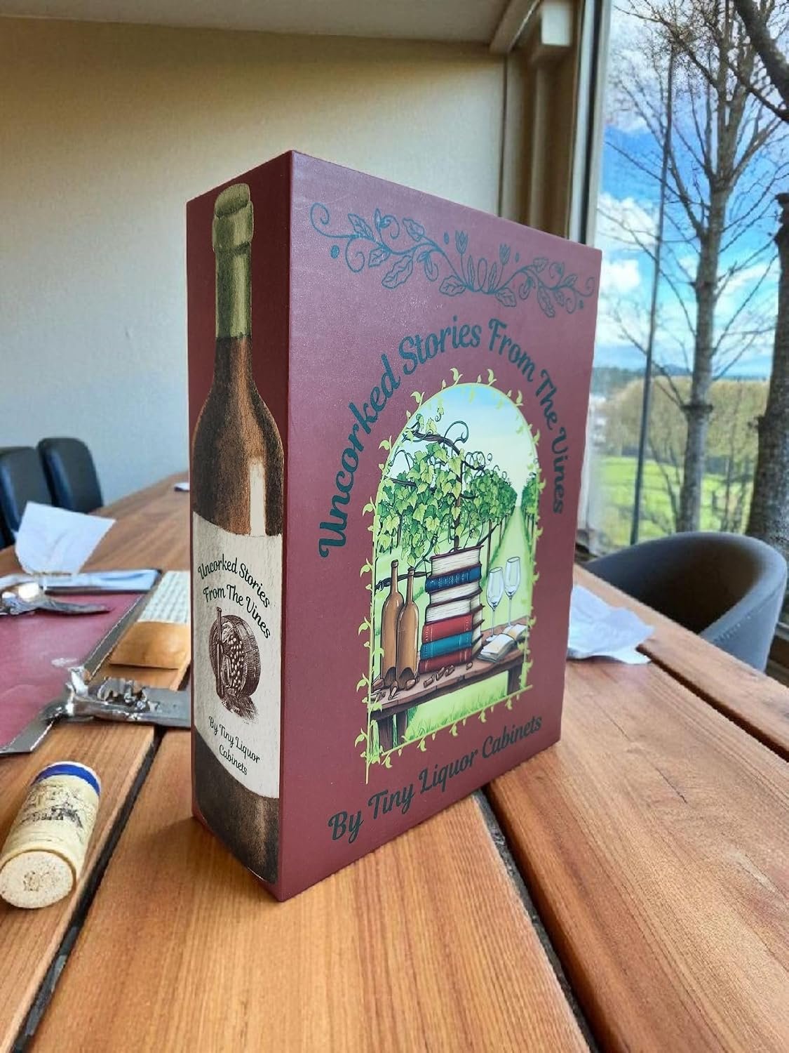 Uncorked Stories from the Vines displayed on a table