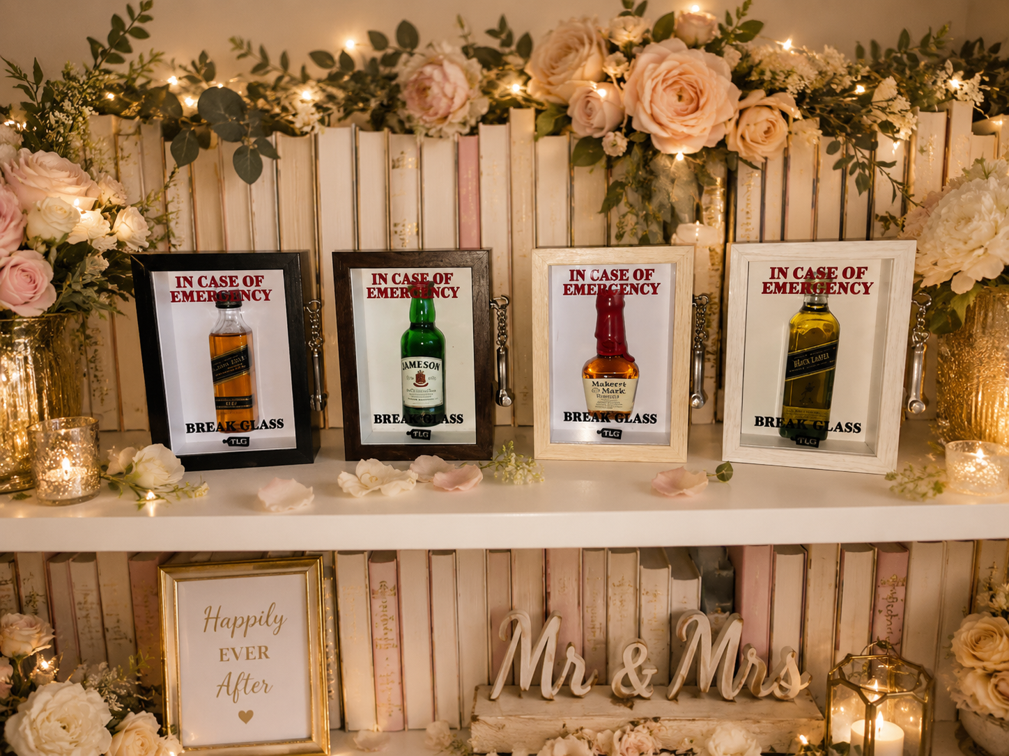 Novel Gift Shop product categories including Emergency Break Glass frames